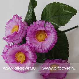 искусственные цветы фиалка-маргаритка цвета сиреневый 8