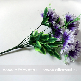 искусственные цветы букет хризантем цвета фиолетовый 7