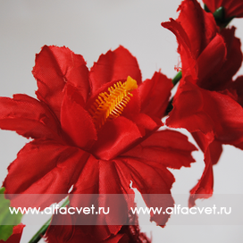 искусственные цветы ветки колокольчиков (гладиолус) цвета красный 4