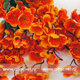 искусственные цветы букет сакуры цвета оранжевый 2