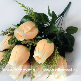 искусственные цветы букет роз с добавкой кашка цвета чайный 3