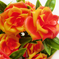 искусственные цветы букет роз пластик цвета оранжевый 2